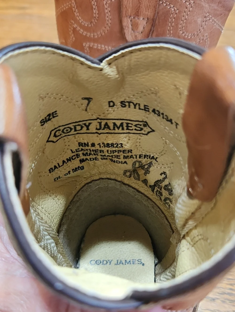 Cody James Kids Brown Western-Style Leather Boots Size 7